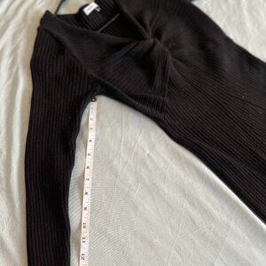 MIHOLL Elegant Long Sleeve V Neck Twist Front Bodycon Dress size Small